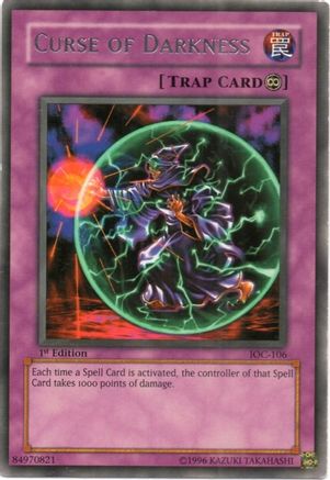 Curse of Darkness (IOC-106) - Invasion of Chaos 1st Edition - Premium Yugioh Single from Konami - Just $0.71! Shop now at Game Crave Tournament Store