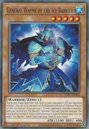 General Wayne of the Ice Barrier (SDFC-EN001) - Structure Deck: Freezing Chains 1st Edition - Premium Yugioh Single from Konami - Just $0.25! Shop now at Game Crave Tournament Store