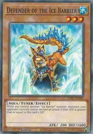 Defender of the Ice Barrier (SDFC-EN009) - Structure Deck: Freezing Chains 1st Edition - Premium Yugioh Single from Konami - Just $0.25! Shop now at Game Crave Tournament Store