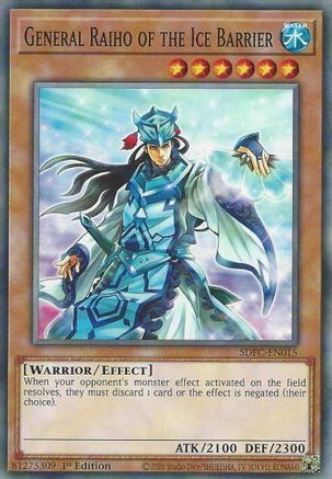 General Raiho of the Ice Barrier (SDFC-EN015) - Structure Deck: Freezing Chains 1st Edition - Premium Yugioh Single from Konami - Just $0.25! Shop now at Game Crave Tournament Store