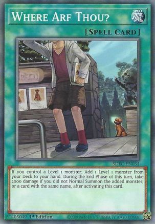 Where Arf Thou? (SDFC-EN034) - Structure Deck: Freezing Chains 1st Edition - Premium Yugioh Single from Konami - Just $0.25! Shop now at Game Crave Tournament Store