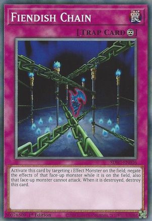 Fiendish Chain (SDFC-EN036) - Structure Deck: Freezing Chains 1st Edition - Premium Yugioh Single from Konami - Just $0.26! Shop now at Game Crave Tournament Store