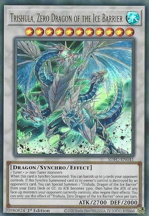 Trishula, Zero Dragon of the Ice Barrier (SDFC-EN041) - Structure Deck: Freezing Chains 1st Edition - Premium Yugioh Single from Konami - Just $0.32! Shop now at Game Crave Tournament Store