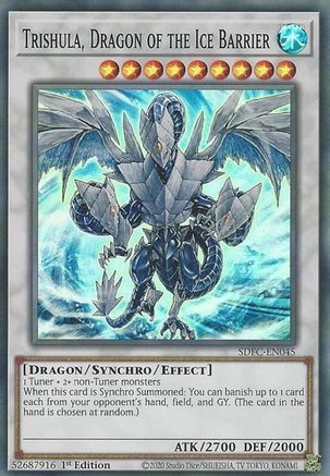 Trishula, Dragon of the Ice Barrier (SDFC-EN045) - Structure Deck: Freezing Chains 1st Edition - Premium Yugioh Single from Konami - Just $0.25! Shop now at Game Crave Tournament Store