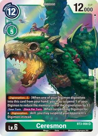 Ceresmon (BT3-056) - Release Special Booster Foil - Premium Digimon Single from Bandai - Just $0.08! Shop now at Game Crave Tournament Store