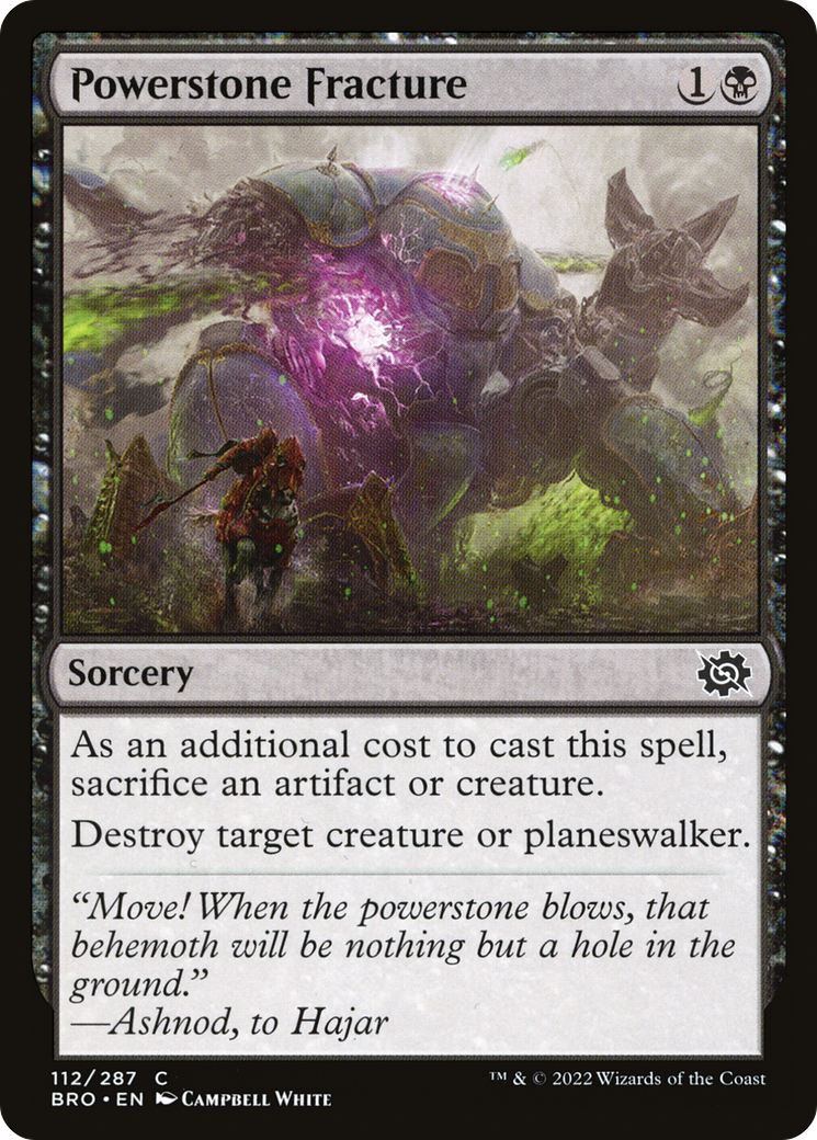 Powerstone Fracture (BRO-112) - The Brothers' War - Premium MTG Single from Wizards of the Coast - Just $0.08! Shop now at Game Crave Tournament Store