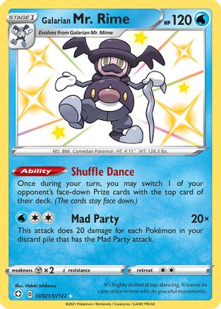 Galarian Mr. Rime SV021/122 - Shiny Vault Holofoil - Premium Pokemon Single from Nintendo - Just $0.50! Shop now at Game Crave Tournament Store