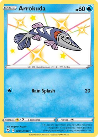 Arrokuda SV031/122 - Shiny Vault Holofoil - Premium Pokemon Single from Nintendo - Just $0.99! Shop now at Game Crave Tournament Store