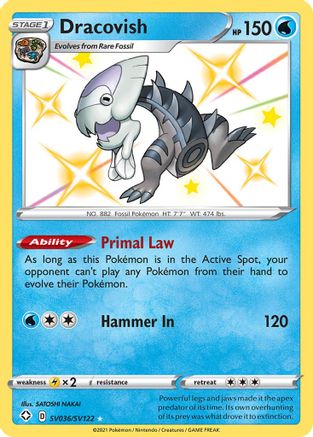 Dracovish SV036/122 - Shiny Vault Holofoil - Premium Pokemon Single from Nintendo - Just $1.55! Shop now at Game Crave Tournament Store