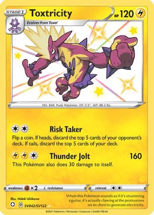 Toxtricity SV042/122 - Shiny Vault Holofoil - Premium Pokemon Single from Nintendo - Just $0.57! Shop now at Game Crave Tournament Store