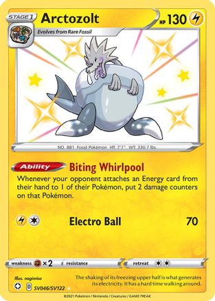 Arctozolt SV046/122 - Shiny Vault Holofoil - Premium Pokemon Single from Nintendo - Just $1.58! Shop now at Game Crave Tournament Store