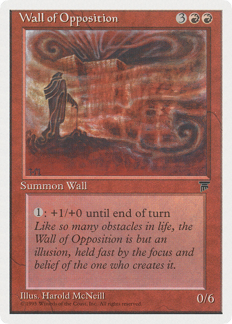 Wall of Opposition (CHR-056) - Chronicles - Premium MTG Single from Wizards of the Coast - Just $0.08! Shop now at Game Crave Tournament Store