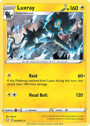 Luxray 33/72 - Shining Fates Holofoil - Premium Pokemon Single from Nintendo - Just $0.50! Shop now at Game Crave Tournament Store