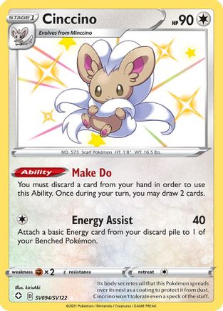 Cinccino SV094/122 - Shiny Vault Holofoil - Premium Pokemon Single from Nintendo - Just $1.78! Shop now at Game Crave Tournament Store