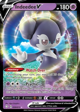 Indeedee V 39/72 - Shining Fates Holofoil - Premium Pokemon Single from Nintendo - Just $0.50! Shop now at Game Crave Tournament Store