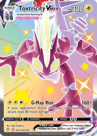 Toxtricity VMAX SV113/122 - Shiny Vault Holofoil - Premium Pokemon Single from Nintendo - Just $1.83! Shop now at Game Crave Tournament Store