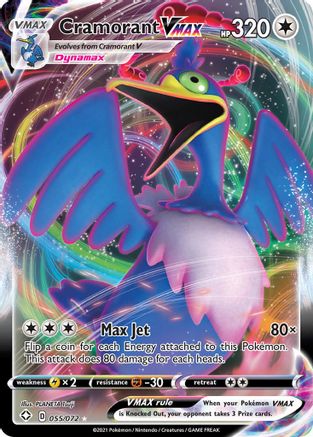 Cramorant VMAX 55/72 - Shining Fates Holofoil - Premium Pokemon Single from Nintendo - Just $0.65! Shop now at Game Crave Tournament Store