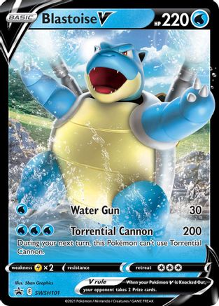 Blastoise V SWSH101/307 - SWSH Black Star Promos Holofoil - Premium Pokemon Single from Nintendo - Just $3.98! Shop now at Game Crave Tournament Store