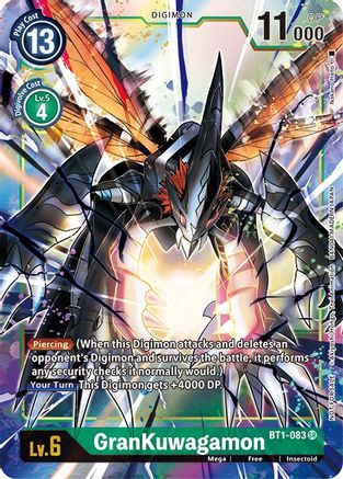 GranKuwagamon - BT1-083 (Dash Pack Ver. 1.5) (BT1-083) - Release Special Booster Foil - Premium Digimon Single from Bandai - Just $0.18! Shop now at Game Crave Tournament Store