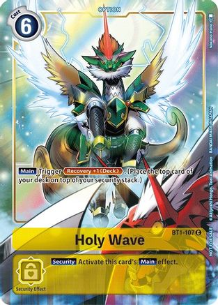 Holy Wave - BT1-107 (Dash Pack Ver. 1.5) (BT1-107) - Release Special Booster Foil - Premium Digimon Single from Bandai - Just $0.32! Shop now at Game Crave Tournament Store