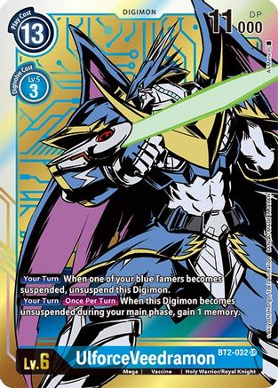 UlforceVeedramon (Alternate Art) (BT2-032) - Release Special Booster Foil - Premium Digimon Single from Bandai - Just $0.52! Shop now at Game Crave Tournament Store