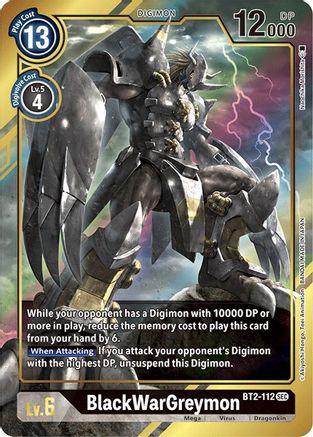 BlackWarGreymon (Alternate Art) (BT2-112) - Release Special Booster Foil - Premium Digimon Single from Bandai - Just $1.48! Shop now at Game Crave Tournament Store