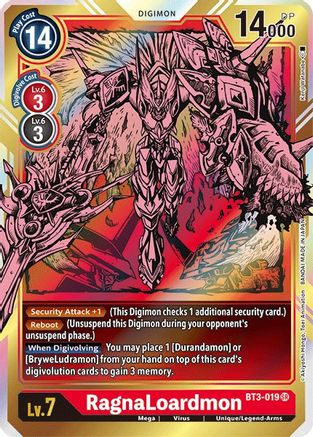 RagnaLoardmon (Alternate Art) (BT3-019) - Release Special Booster Foil - Premium Digimon Single from Bandai - Just $1.62! Shop now at Game Crave Tournament Store