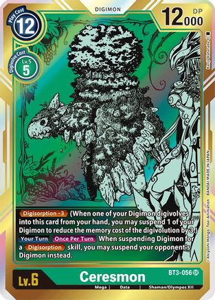 Ceresmon (Alternate Art) (BT3-056) - Release Special Booster Foil - Premium Digimon Single from Bandai - Just $0.23! Shop now at Game Crave Tournament Store
