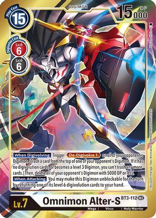 Omnimon Alter-S (Secret Rare) (Alternate Art) (BT3-112) - Release Special Booster Foil - Premium Digimon Single from Bandai - Just $1.06! Shop now at Game Crave Tournament Store