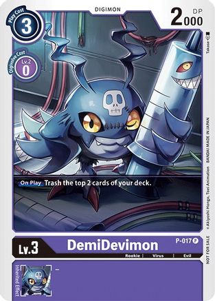 DemiDevimon - P-017 (P-017) - Digimon Promotion Cards - Premium Digimon Single from Bandai - Just $0.25! Shop now at Game Crave Tournament Store