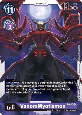 VenomMyotismon - P-020 (P-020) - Digimon Promotion Cards - Premium Digimon Single from Bandai - Just $0.29! Shop now at Game Crave Tournament Store