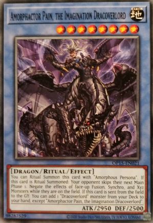 Amorphactor Pain, the Imagination Dracoverlord (OP15-EN021) - OTS Tournament Pack 15 Unlimited - Premium Yugioh Single from Konami - Just $0.25! Shop now at Game Crave Tournament Store