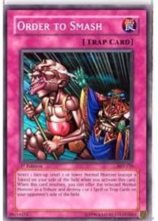Order to Smash (AST-110) - Ancient Sanctuary 1st Edition - Premium Yugioh Single from Konami - Just $0.25! Shop now at Game Crave Tournament Store