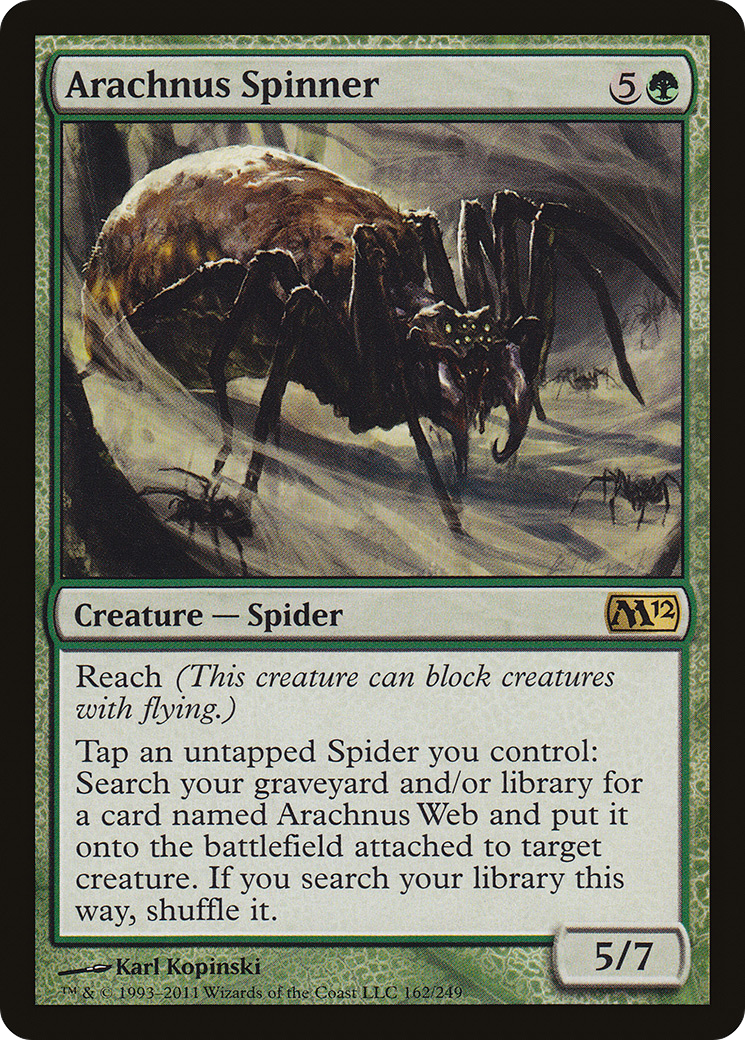 Arachnus Spinner (M12-162) - Magic 2012 Foil - Premium MTG Single from Wizards of the Coast - Just $0.09! Shop now at Game Crave Tournament Store