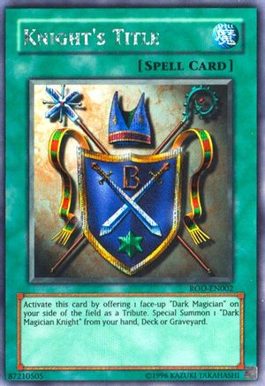 Knight's Title (Reshef of Destruction) (Secret Rare) (ROD-EN002) - Yu-Gi-Oh! Video Game Promotional Cards Unlimited - Premium Yugioh Single from Konami - Just $0.82! Shop now at Game Crave Tournament Store