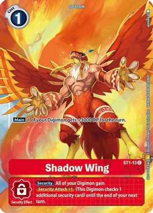 Shadow Wing - ST1-13 (Tamer's Evolution Box) (ST1-13) - Starter Deck 01: Gaia Red Foil - Premium Digimon Single from Bandai - Just $1.26! Shop now at Game Crave Tournament Store
