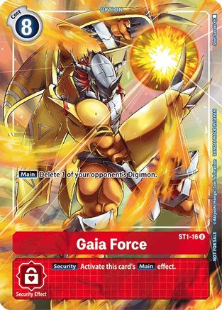 Gaia Force - ST1-16 (Tamer's Evolution Box) (ST1-16) - Starter Deck 01: Gaia Red Foil - Premium Digimon Single from Bandai - Just $7.47! Shop now at Game Crave Tournament Store