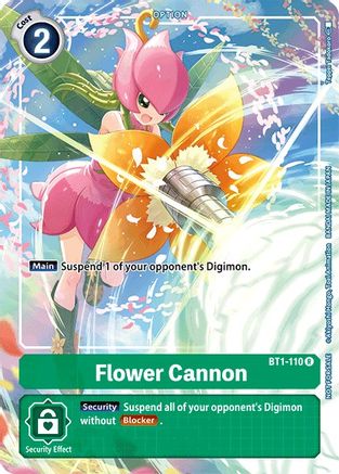 Flower Cannon - BT1-110 (Tamer's Evolution Box) (BT1-110) - Release Special Booster Foil - Premium Digimon Single from Bandai - Just $2.77! Shop now at Game Crave Tournament Store