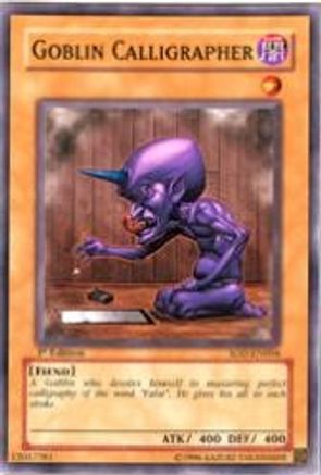 Goblin Calligrapher (SOD-EN004) - Soul of the Duelist 1st Edition - Premium Yugioh Single from Konami - Just $0.08! Shop now at Game Crave Tournament Store