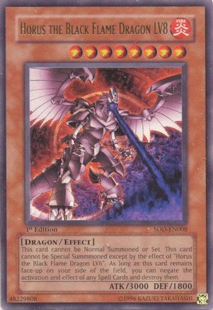 Horus the Black Flame Dragon LV8 (SOD-EN008) - Soul of the Duelist Unlimited - Premium Yugioh Single from Konami - Just $9.97! Shop now at Game Crave Tournament Store