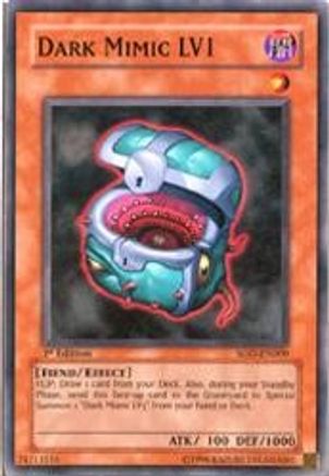 Dark Mimic LV1 (SOD-EN009) - Soul of the Duelist Unlimited - Premium Yugioh Single from Konami - Just $0.37! Shop now at Game Crave Tournament Store