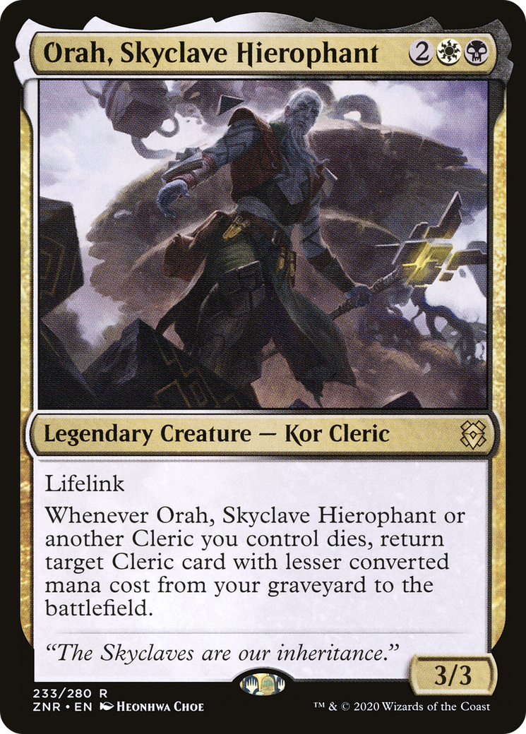 Orah, Skyclave Hierophant (ZNR-233) - Zendikar Rising - Premium MTG Single from Wizards of the Coast - Just $0.08! Shop now at Game Crave Tournament Store