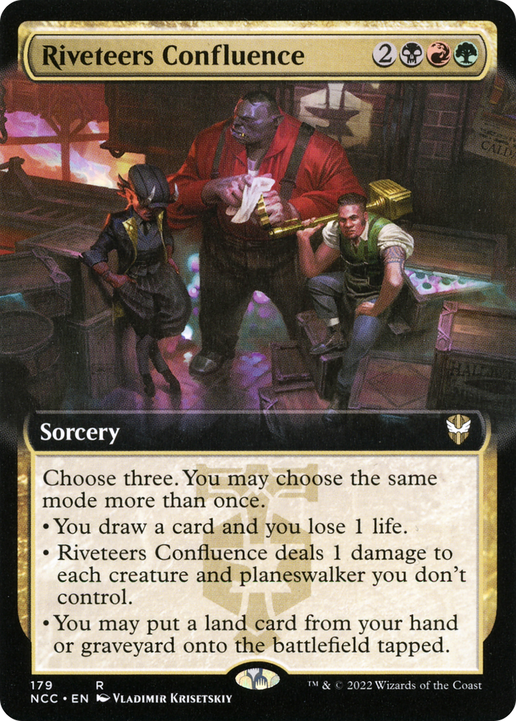Riveteers Confluence (NCC-179) - New Capenna Commander: (Extended Art) - Premium MTG Single from Wizards of the Coast - Just $0.08! Shop now at Game Crave Tournament Store