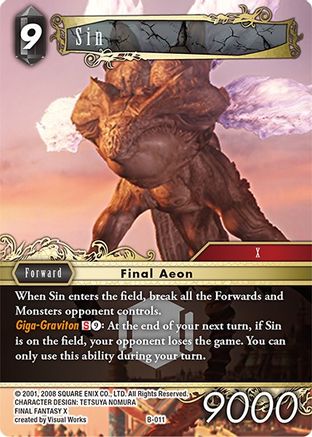 Sin (BOSS DECK: CHAOS) - Premium Final Fantasy Single from Boss Deck: Chaos - Just $0.41! Shop now at Game Crave Tournament Store