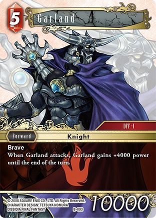 Garland (B-003) (BOSS DECK: CHAOS) - Premium Final Fantasy Single from Boss Deck: Chaos - Just $0.30! Shop now at Game Crave Tournament Store