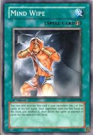 Mind Wipe (SOD-EN039) - Soul of the Duelist 1st Edition - Premium Yugioh Single from Konami - Just $0.25! Shop now at Game Crave Tournament Store