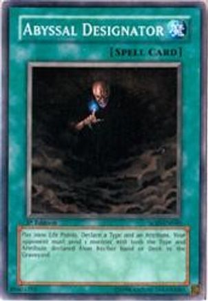 Abyssal Designator (SOD-EN040) - Soul of the Duelist Unlimited - Premium Yugioh Single from Konami - Just $0.25! Shop now at Game Crave Tournament Store