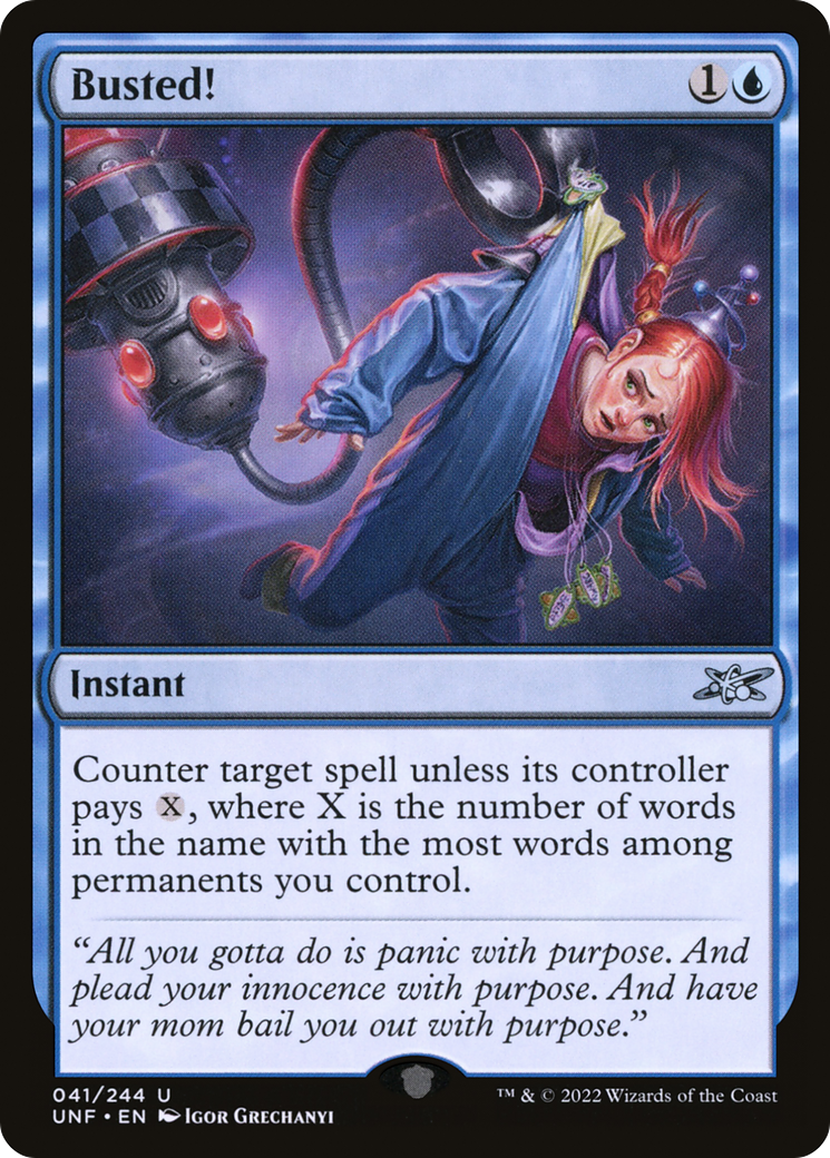 Busted! (UNF-041) - Unfinity Foil - Premium MTG Single from Wizards of the Coast - Just $0.08! Shop now at Game Crave Tournament Store