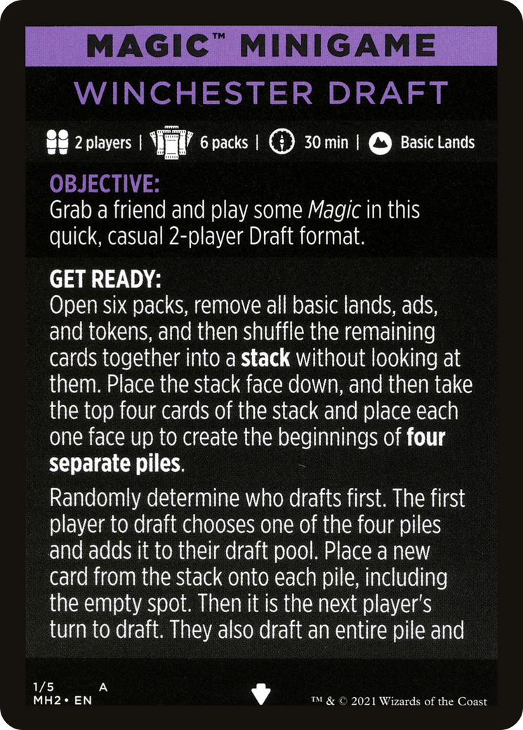 Winchester Draft // Winchester Draft (cont'd) (MMH2-001) - Modern Horizons 2 Minigames - Premium MTG Single from Wizards of the Coast - Just $0! Shop now at Game Crave Tournament Store