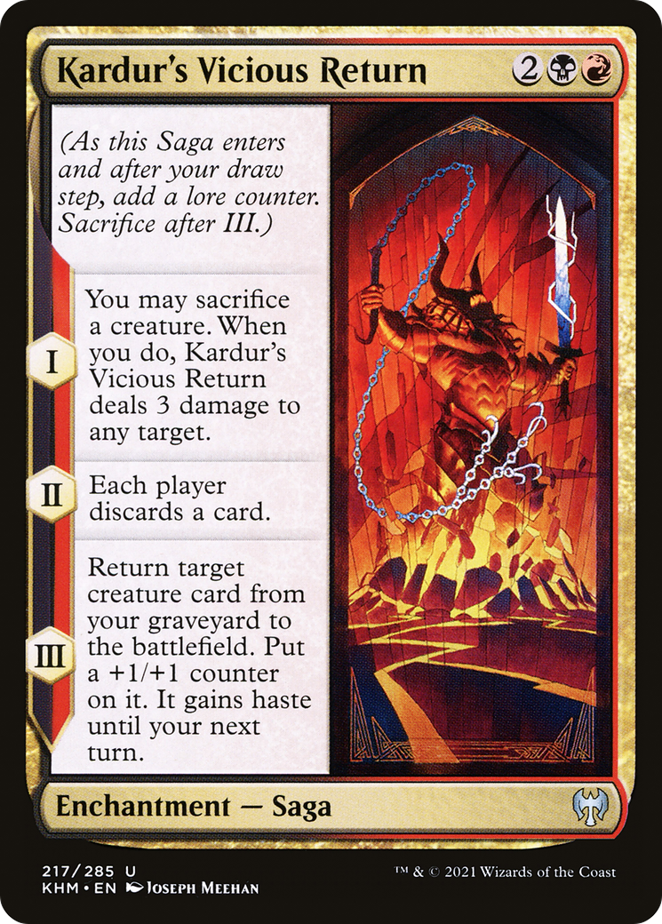 Kardur's Vicious Return (KHM-217) - Kaldheim Foil - Premium MTG Single from Wizards of the Coast - Just $0.08! Shop now at Game Crave Tournament Store